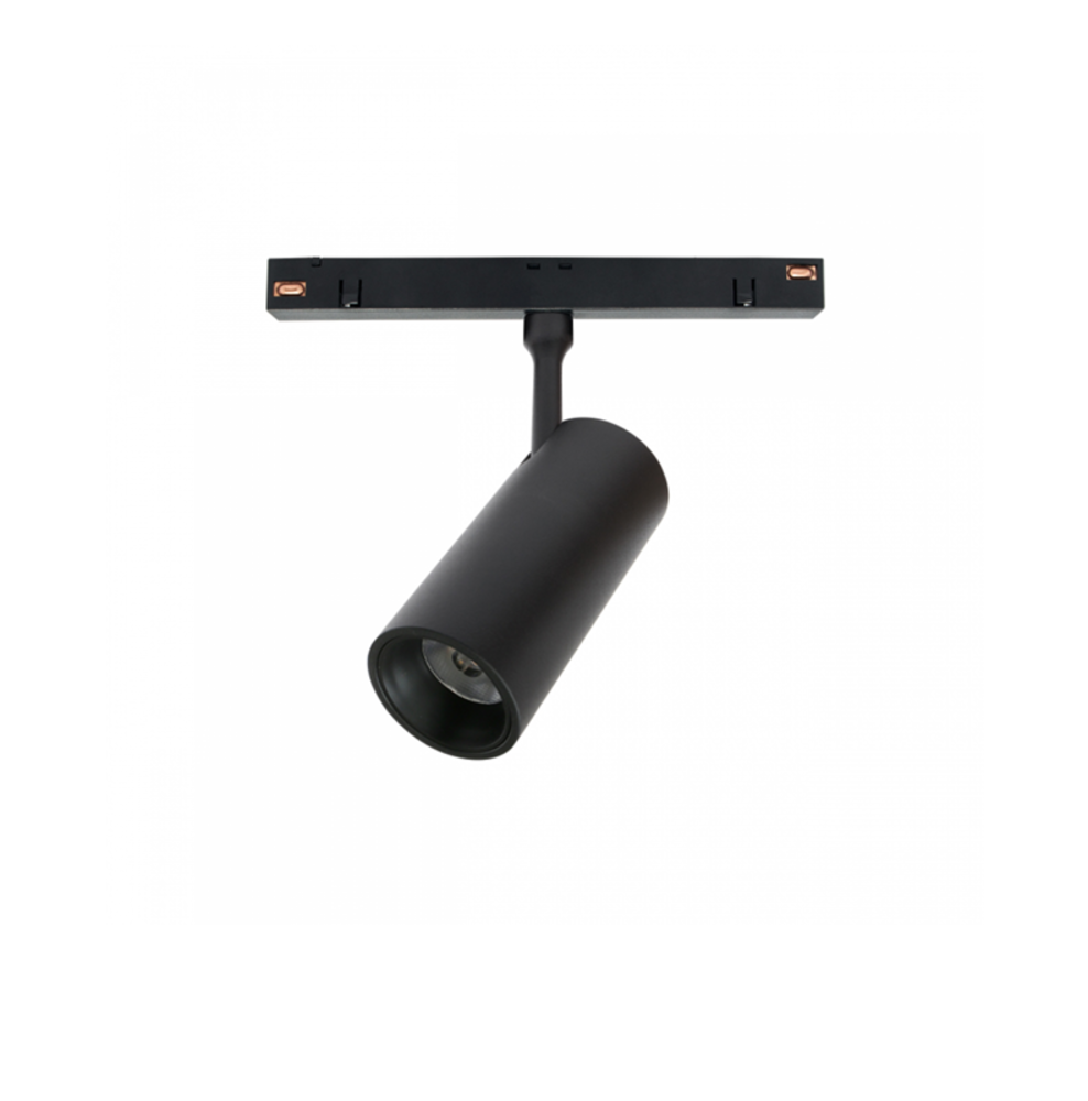Spectrum voor de installateur LED 48V Magnetische Railspot - Zwart M - 10W 950Lm | 3000K 830 Warm Wit |  Shift systeem
