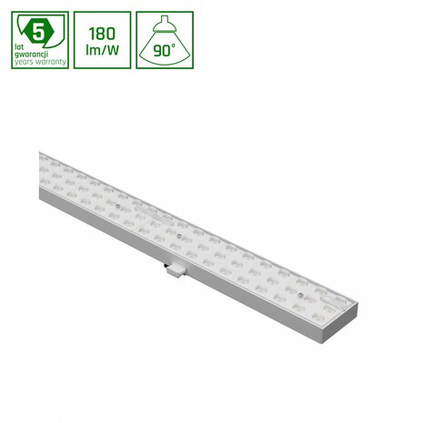 Spectrum voor de installateur Limea PRO Lichtlijn 75W NW 230V 90graden IP40 IK08 1438mm WIT 5 jaar garantie DALI