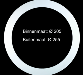 LCB LED Europe  Verloopring - Opvulring - Wit - Ø205MM - Ø255MM
