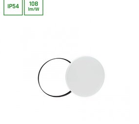 Spectrum voor de installateur LED plafonnière Nymphea IP54 - 250MM -  18W 2050Lm - 3000K 830 Warm Wit - MV sensor