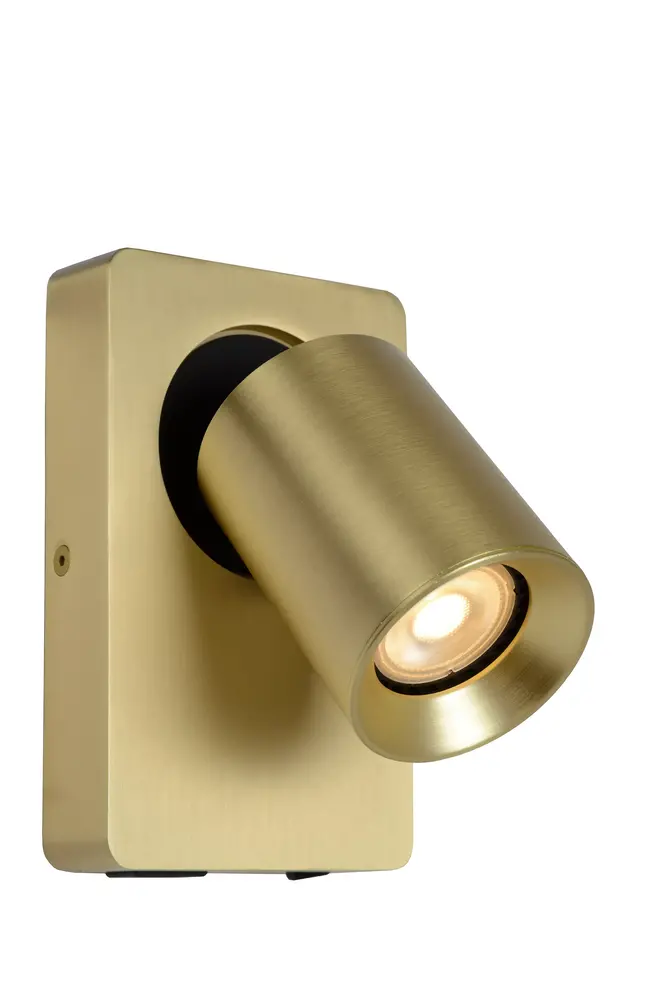 Lucide LED Wandspot Nigel - Dimbaar - GU10 - 1x5W 2200K/3000K - Met USB oplaadpunt - GOUD Lucide LED Wandspot Nigel - Dimbaar - GU10 - 1x5W 2200K/3000K - Met USB oplaadpunt - GOUD