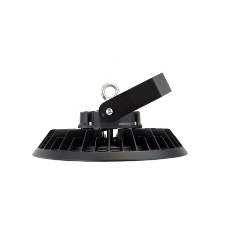 Spectrum LED Highbay IP65 - Zwart PLATEO 3 - 200W 36000Lm - Nood batterij 2H - 4000K 840 Helder Wit -  Dali Dimbaar - 90 Graden lens