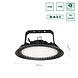 Spectrum voor de installateur LED Highbay IP65 - Zwart PLATEO 3 - 200W 36000Lm - Nood batterij 2H - 4000K 840 Helder Wit -  Dali Dimbaar - 90 Graden lens