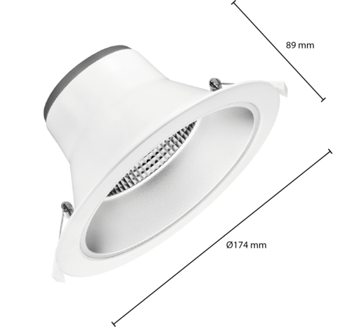 LED Downlight IP22 - WIT - SIA 175MM - 15W 1531Lm - 3000-5000k 830-840-850 | Multi Color Switch- Zaagmaat 145MM - incl. 1.5m Eurostekker LED Downlight IP22 - WIT - SIA 175MM - 15W 1531Lm - 3000-5000k 830-840-850 | Multi Color Switch- Zaagmaat 145MM - incl. 1.5m Eurostekker