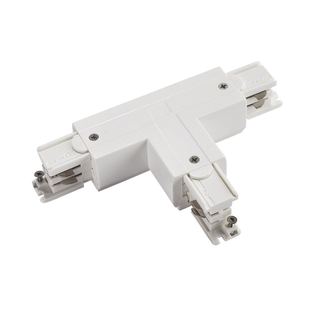 Spectrum voor de installateur 3-Fase Spanningsrail toebehoren | T verbinding - Koppelstuk - Links voeding SPS 2 Connector - Wit