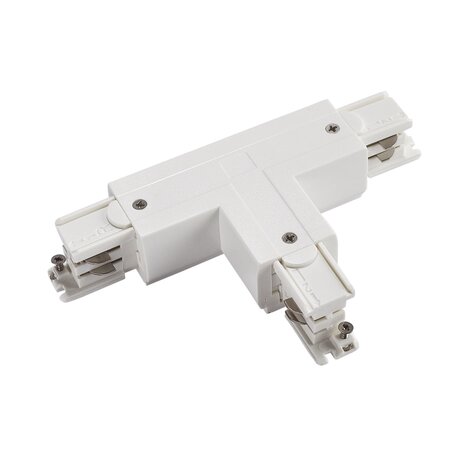 Spectrum voor de installateur 3-Fase Spanningsrail toebehoren | T verbinding - Koppelstuk - Links voeding SPS 2 Connector - Wit