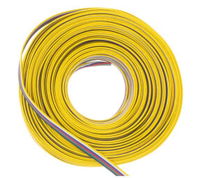 LCB LED Europe  LED Strip installatie kabel - 6 aderig - 1 meter - RGB+CCT - Geschikt voor 12V & 24V