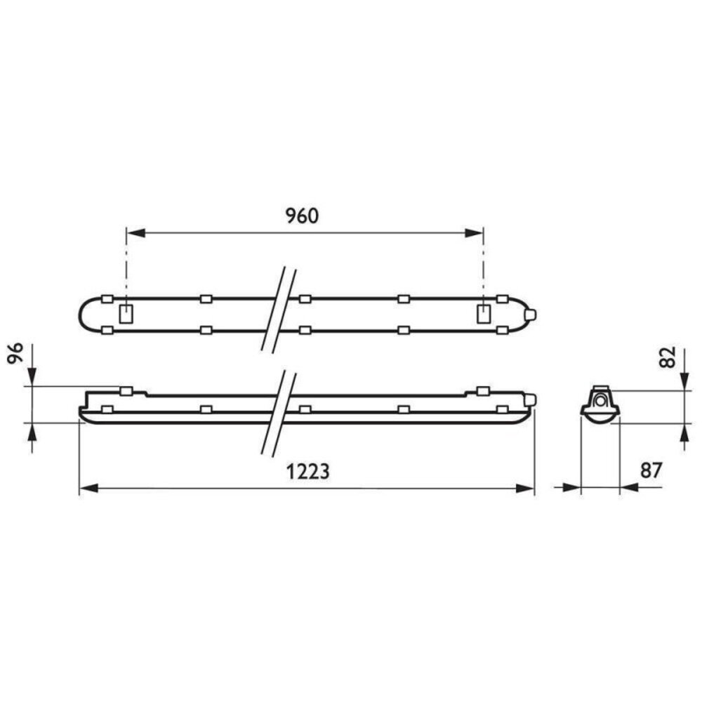 Philips LED Verlichting | Officieel distributeur LED Montagebalk Philips CoreLine WT120C - 33W - 4000lm - 120cm - Dimbaar - IP65