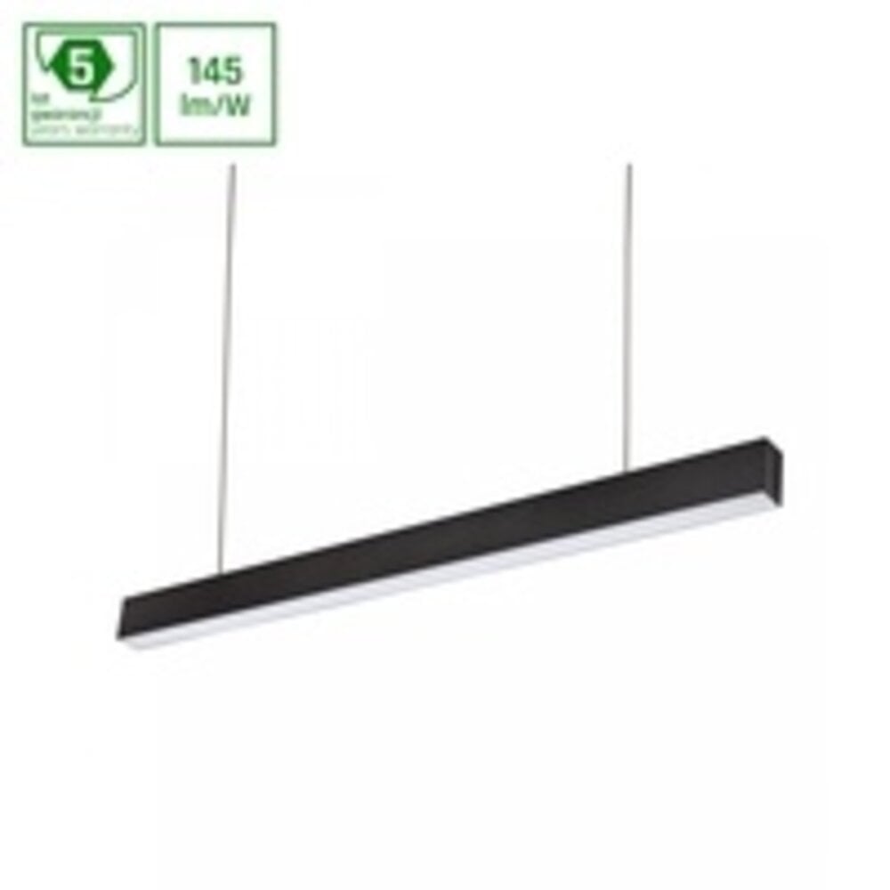 Spectrum voor de installateur LED Pendelarmatuur 168CM - Zwart Allday - 23W 3335Lm - 4000K 840 Koel Wit |  UGR19 Prisma - 1680x74x44MM