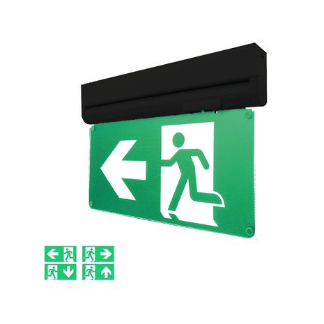 LCB LED LED Noodverlichting - Zwart - 3W - Vluchtweg aanduiding - Wand/ Plafond montage - 3H LifePO4 3.2V 1.5Ah acc LCB LED LED Noodverlichting - Zwart - 3W - Vluchtweg aanduiding - Wand/ Plafond montage - 3H LifePO4 3.2V 1.5Ah acc