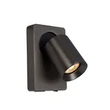 Lucide LED Wandspot Nigel - Dimbaar - GU10 - 1x5W 2200K/3000K - Met USB oplaadpunt - Zwart Lucide LED Wandspot Nigel - Dimbaar - GU10 - 1x5W 2200K/3000K - Met USB oplaadpunt - Zwart