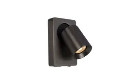 Lucide LED Wandspot Nigel - Dimbaar - GU10 - 1x5W 2200K/3000K - Met USB oplaadpunt - Zwart Lucide LED Wandspot Nigel - Dimbaar - GU10 - 1x5W 2200K/3000K - Met USB oplaadpunt - Zwart