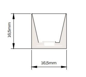 LCB LED Europe  Montage Profiel Neonflex Topview