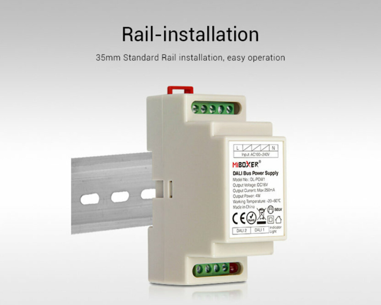 LCB LED Europe DALI Bus Power Supply (DIN Rail) Mi Boxer LCB LED Europe DALI Bus Power Supply (DIN Rail) Mi Boxer