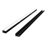 LED line verlichting - Betaalbare Professionele LED Oplossingen Aluminium profiel 10mm - L2000*B16*H9,5mm - Zwart + Matte omslag