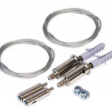 LED line verlichting - Betaalbare Professionele LED Oplossingen Ophangset voor Q9  LED 1500mm chrome set van 2