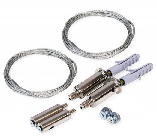 LED line verlichting - Betaalbare Professionele LED Oplossingen Ophangset voor Q9  LED 1500mm chrome set van 2