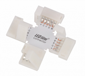 LED line verlichting - Betaalbare Professionele LED Oplossingen LED strip Click kruisverbinder 12 mm 5 PIN RGBW