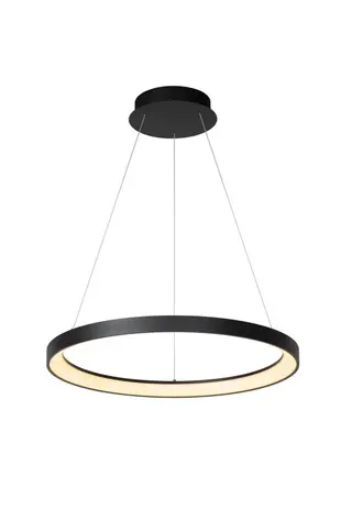 Lucide Dimbare LED Hanglamp - 580MM  Ringlamp VIDAL Zwart - 48W 2700K 927 Warm Wit  - 1-Lichts  |  TRIAC Dimbaar - 3 Jaar Garantie Lucide Dimbare LED Hanglamp - 580MM  Ringlamp VIDAL Zwart - 48W 2700K 927 Warm Wit  - 1-Lichts  |  TRIAC Dimbaar - 3 Jaar Garantie