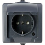 Kopp Wandcontactdoos 1V RA deksel IP44 antraciet Kopp Wandcontactdoos 1V RA deksel IP44 antraciet