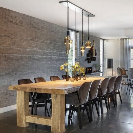 ZTAHL Hanglamp Riva 4300 - Zwart - 7 lampen