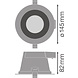 Ledvance Zakelijk: Professionele LED Verlichting & Armaturen | voor de installateur LED Downlight IP54 - 145MM Comfort Wit - 13W 1105Lm - CCT 830 - 840 -865 Multi Color Switch | 135MM Zaagmaat
