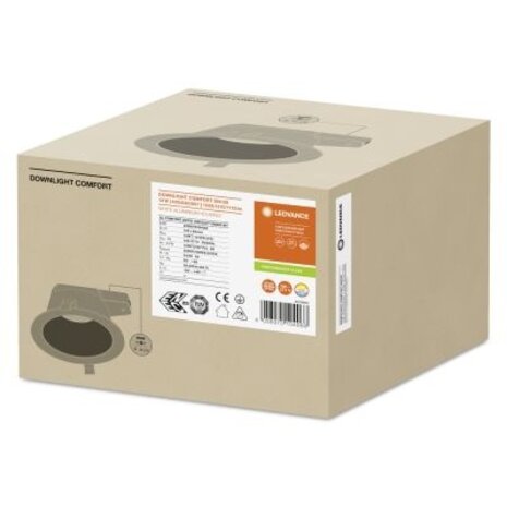 Ledvance Zakelijk: Professionele LED Verlichting & Armaturen | voor de installateur LED Downlight IP54 - 145MM Comfort Wit - 13W 1105Lm - CCT 830 - 840 -865 Multi Color Switch | 135MM Zaagmaat