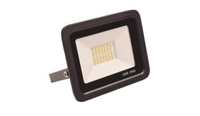 LCB LED LED Schijnwerper IP66 - Zwart -  30W 3000Lm - Koud wit licht 865 - 500MM aansluitsnoer - 230V LCB LED LED Schijnwerper IP66 - Zwart -  30W 3000Lm - Koud wit licht 865 - 500MM aansluitsnoer - 230V