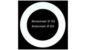 LCB LED Europe Verloopring - Opvulring - Wit - Ø155MM - Ø202MM LCB LED Europe Verloopring - Opvulring - Wit - Ø155MM - Ø202MM