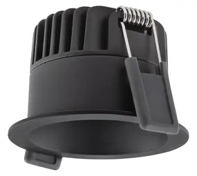 Ledvance Zakelijk: Professionele LED Verlichting & Armaturen LED Spot Downlight Aluminium Zwart 8W 640lm 36D - 927 Zeer Warm Wit | Zaagmaat 68mm - IP44 - Beste Kleurweergave - Dimbaar