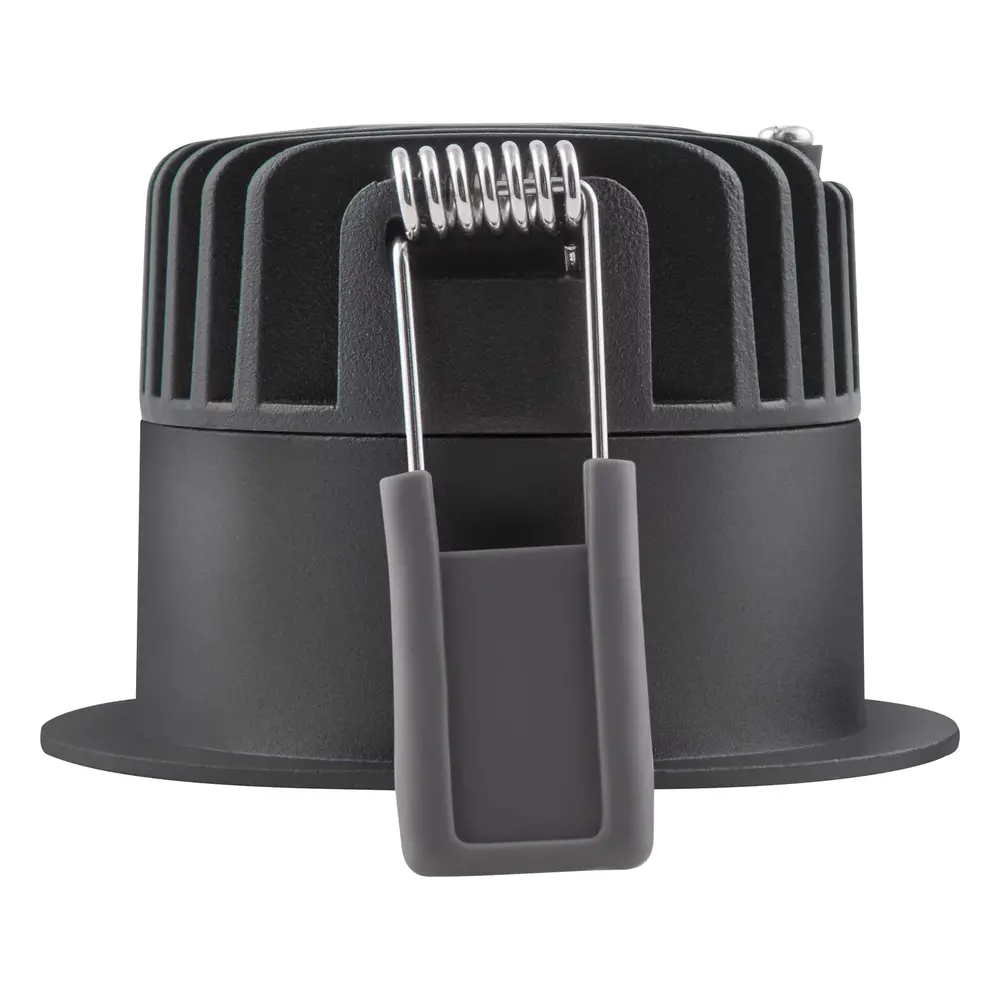 Ledvance Zakelijk: Professionele LED Verlichting & Armaturen | voor de installateur LED Spot Downlight Aluminium Zwart 8W 640lm 36D - 927 Zeer Warm Wit | Zaagmaat 68mm - IP44 - Beste Kleurweergave - Dimbaar