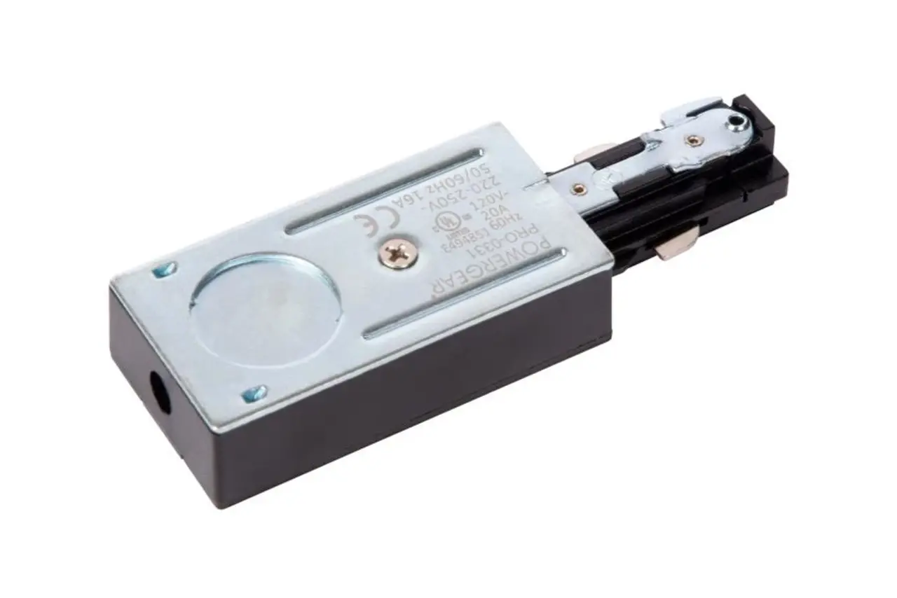 Lucide 1-Fase Spanningsrail toebehoren | Beginvoeding - Zwart Lucide 1-Fase Spanningsrail toebehoren | Beginvoeding - Zwart