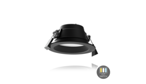 LCB LED Europe  LED Downlight - Zwart - 9W  855Lm - 830-840-865 CCT | Zaagmaat 90mm incl. aansluitstekker 1.5m