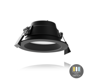 LCB LED Europe  LED Downlight - Zwart - 9W  855Lm - 830-840-865 CCT | Zaagmaat 90mm incl. aansluitstekker 1.5m