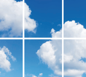 LCB LED Europe  FOTOPRINT AFBEELDING WOLK | VERDEELD OVER 6 PANELEN | 595 X 595 MM excl. ledpanelen