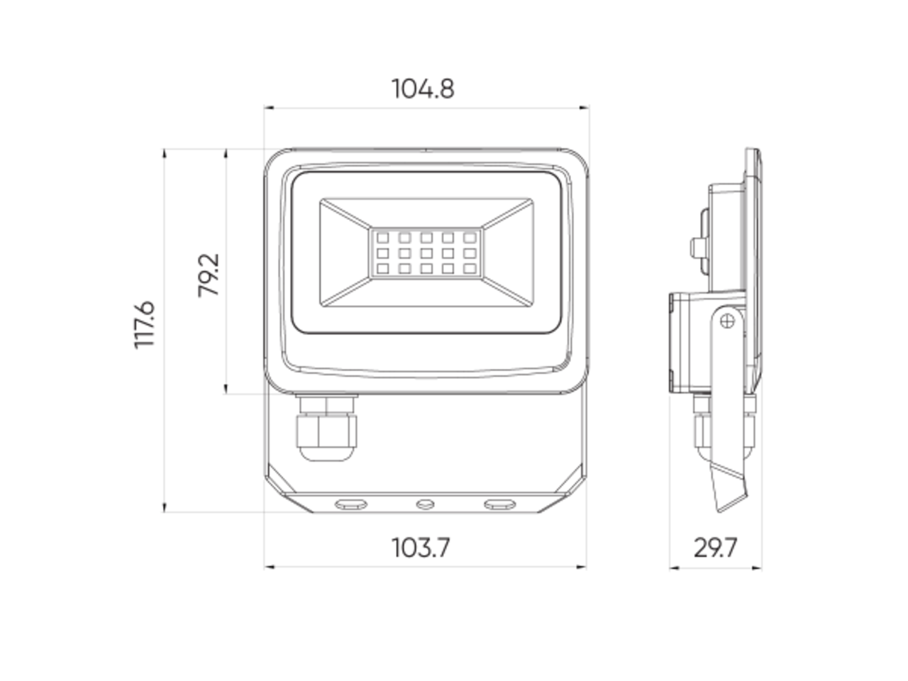LED line verlichting - Betaalbare Professionele LED Oplossingen LED schijnwerper - IP65 PHOTON 10W 1000lm 4000K