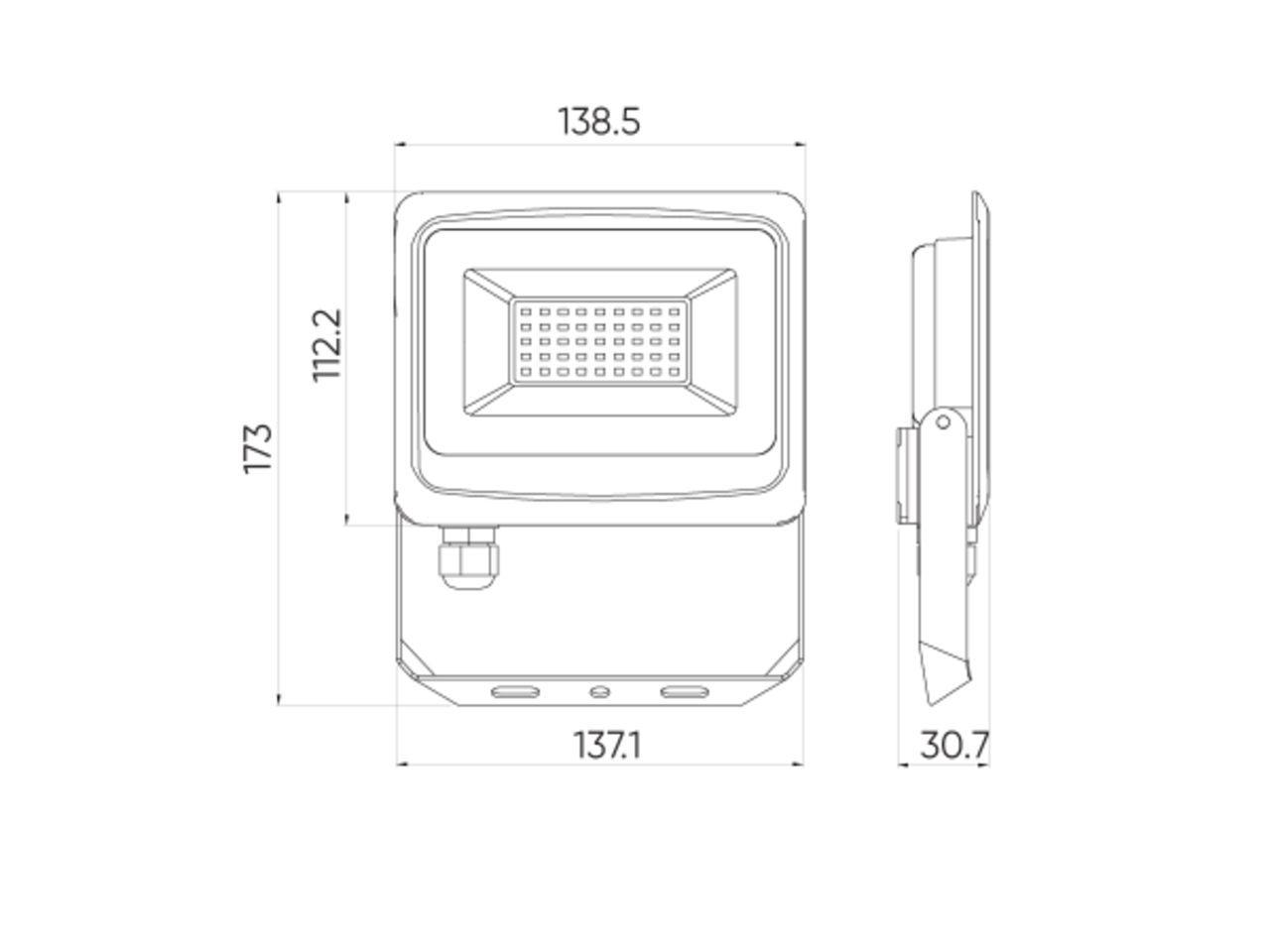 LED line LED schijnwerper - IP65 PHOTON 30W 3000lm 4000K LED line LED schijnwerper - IP65 PHOTON 30W 3000lm 4000K