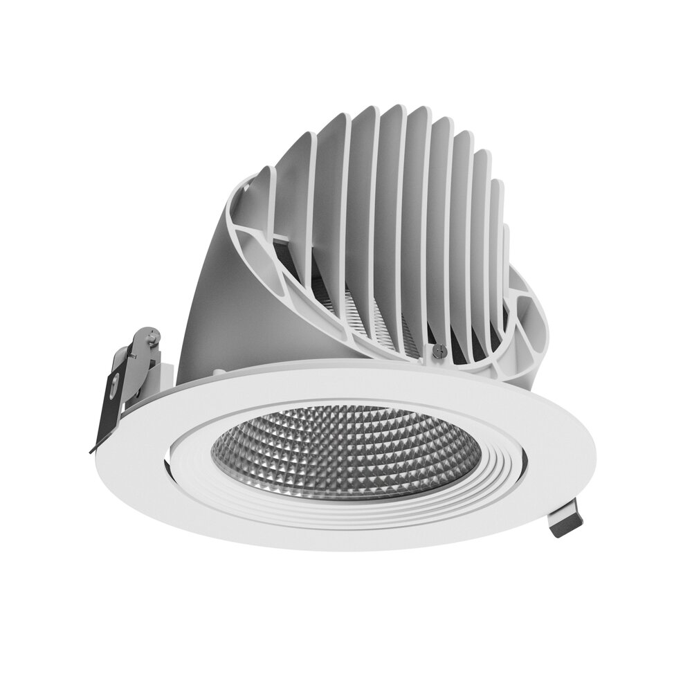 Spectrum voor de installateur LED Downlight banaanspot - Wit - SAL 2 - 10W 150Lm / W - 830 3000K - Kantelbaar - Zaagmaat 175mm - Buitenmaat 187mm