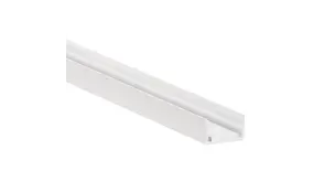 LCB LED Europe  U-profiel - Plat - Aluminium Mat Wit | 2 Meter - Binnenmaat 2000 x 12 x 9MM - Buitenmaat 2000 x 16 x 10MM