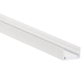 LCB LED Europe  U-profiel - Plat - Aluminium Mat Wit | 2 Meter - Binnenmaat 2000 x 12 x 9MM - Buitenmaat 2000 x 16 x 10MM