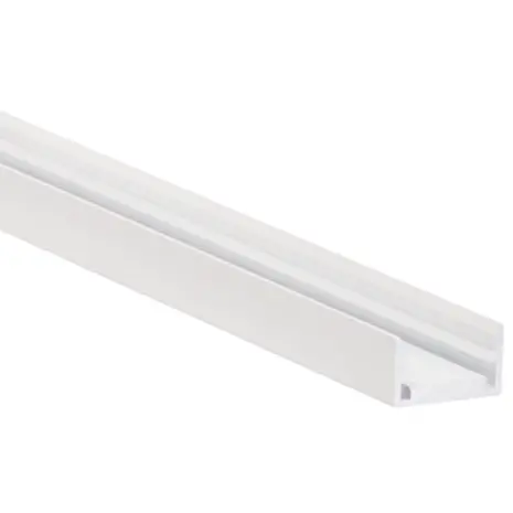 LCB LED Europe  U-profiel - Plat - Aluminium Mat Wit | 2 Meter - Binnenmaat 2000 x 12 x 9MM - Buitenmaat 2000 x 16 x 10MM