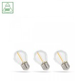 Spectrum voor de installateur: Betaalbare kwaliteit en veelzijdige LED-oplossingen 3-PACK LED Lamp G45 - E27 fitting - 1W Filament - 2700K warm wit licht