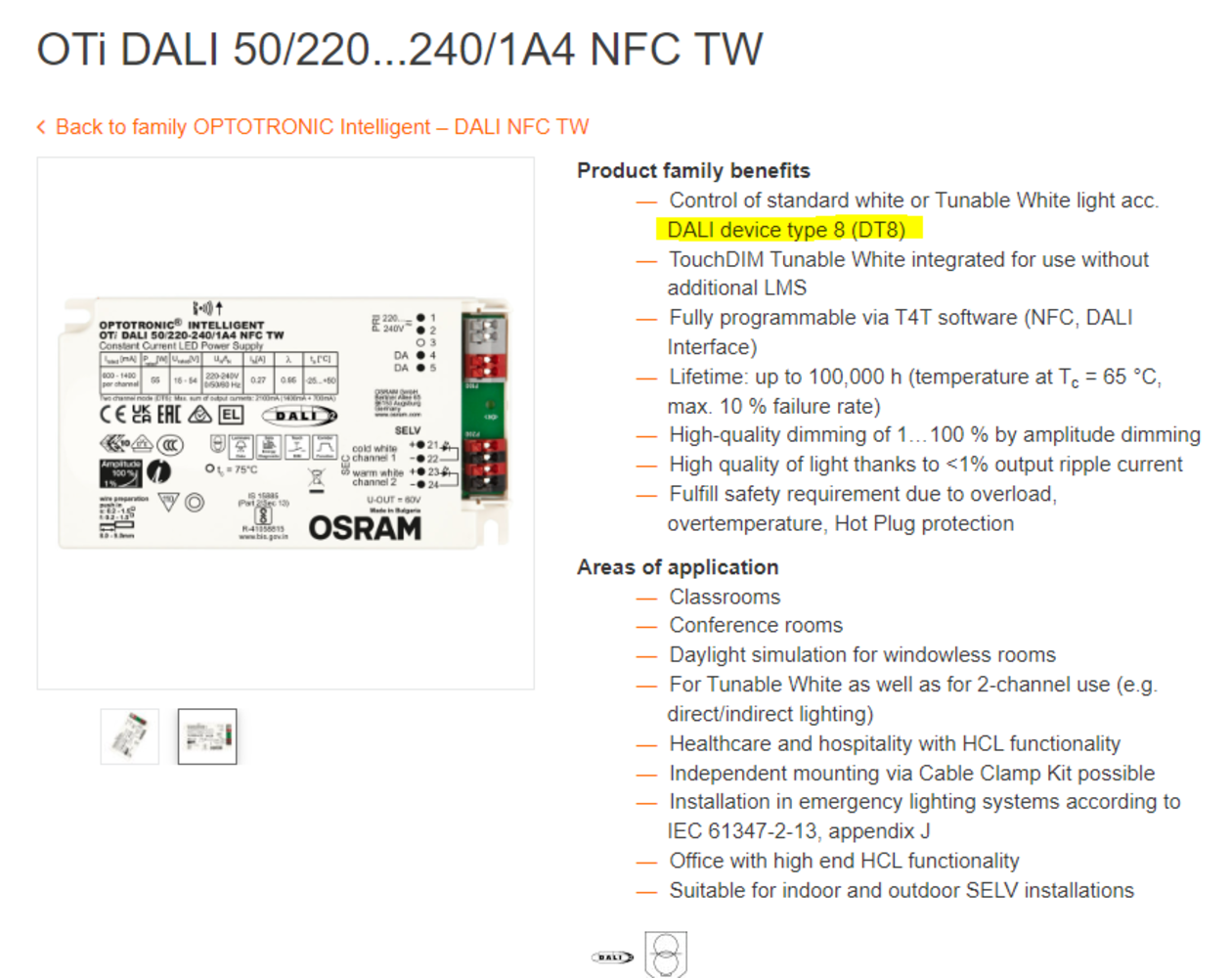 Ledvance LED Paneel - 40W 4600lm - TW Tunable white - 927-940-965 CCT | 60x60cm - UGR19 - DT8 DALI Dimbaar Ledvance LED Paneel - 40W 4600lm - TW Tunable white - 927-940-965 CCT | 60x60cm - UGR19 - DT8 DALI Dimbaar
