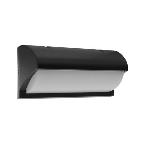 LCB LED Europe LED Wandlamp Bulkhead - Zwart - 3000K - 12W - 960l/m - IP54 LCB LED Europe LED Wandlamp Bulkhead - Zwart - 3000K - 12W - 960l/m - IP54