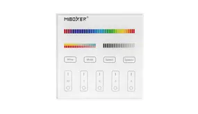 Mi-Light Miboxer LED Wandbedieningspaneel - DMX512 - Opbouw Wit | RF 2.4Ghz & DMX Serie - RGBCCT Lichtkleur bedienbaar en Dimbaar Mi-Light Miboxer LED Wandbedieningspaneel - DMX512 - Opbouw Wit | RF 2.4Ghz & DMX Serie - RGBCCT Lichtkleur bedienbaar en Dimbaar