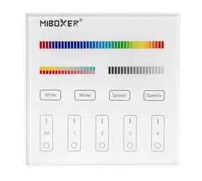 Mi-Light Miboxer LED Wandbedieningspaneel - DMX512 - Opbouw Wit | RF 2.4Ghz & DMX Serie - RGBCCT Lichtkleur bedienbaar en Dimbaar