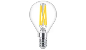 Philips LED Verlichting | Officieel Assortiment Signify Professional. LED Filament Helder Glas - P45 Kogellamp - E14 fitting -  5.9W 806lm  - DTW 922-927 Dim To Warm | Beste Kleurweergave - Dimtone Dimbaar