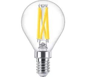 Philips LED Verlichting | Officieel distributeur LED Filament Helder Glas - P45 Kogellamp - E14 fitting -  5.9W 806lm  - DTW 922-927 Dim To Warm | Beste Kleurweergave - Dimtone Dimbaar