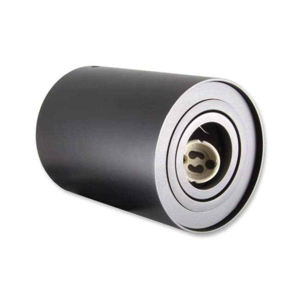 LCB LED Europe LED Plafondspot IP20 Kantelbaar - 96MM - GU10 fitting - Tube Rond Zwart | 125MM hoog - 230v - excl. lichtbron LCB LED Europe LED Plafondspot IP20 Kantelbaar - 96MM - GU10 fitting - Tube Rond Zwart | 125MM hoog - 230v - excl. lichtbron
