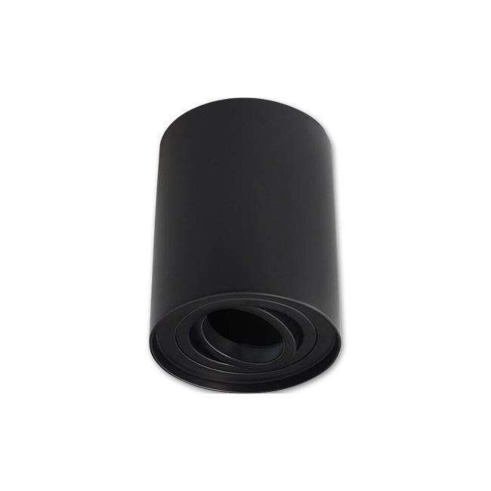 LCB LED LED Plafondspot IP20 Kantelbaar - 96MM - GU10 fitting - Tube Rond Zwart | 125MM hoog - 230v - excl. lichtbron